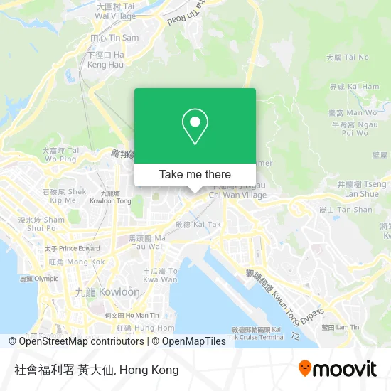 社會福利署 黃大仙地圖