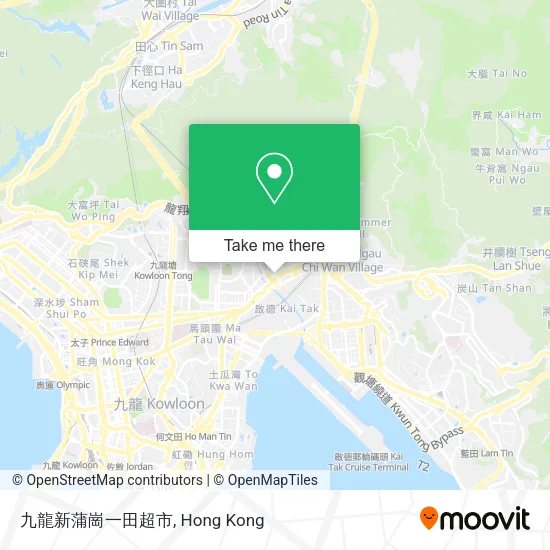 九龍新蒲崗一田超市地圖