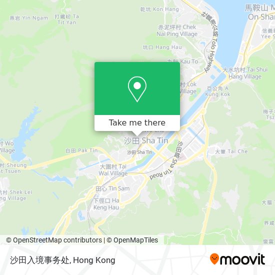 沙田入境事务处 map