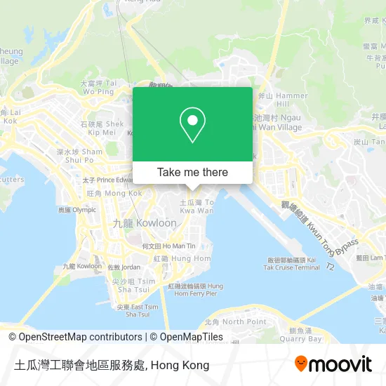 土瓜灣工聯會地區服務處地圖