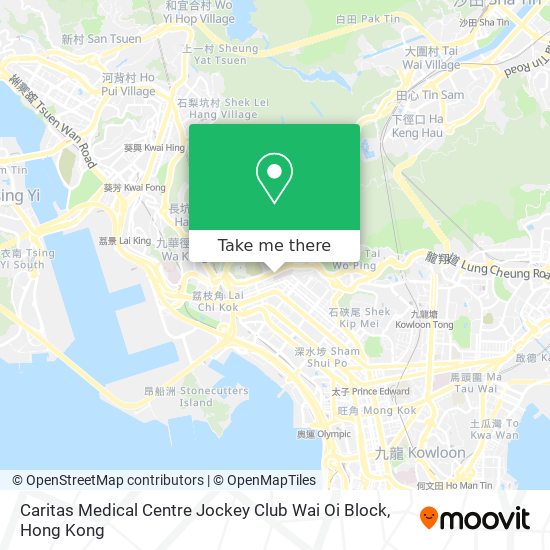 Caritas Medical Centre Jockey Club Wai Oi Block map