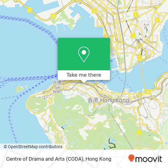 Centre of Drama and Arts (CODA) map