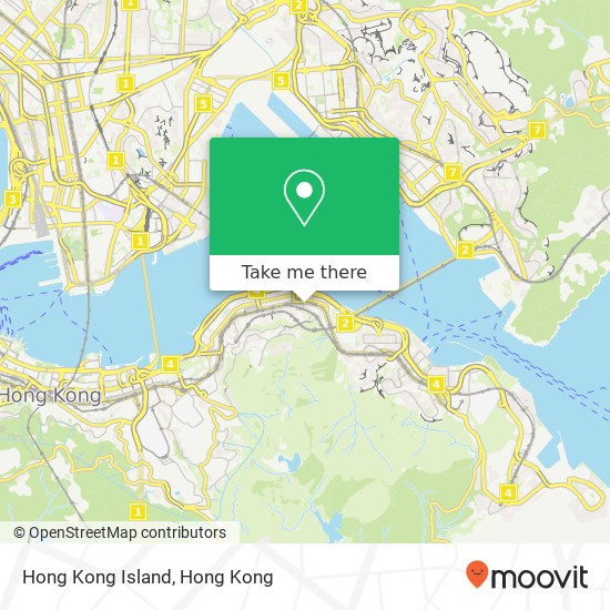 Hong Kong Island map