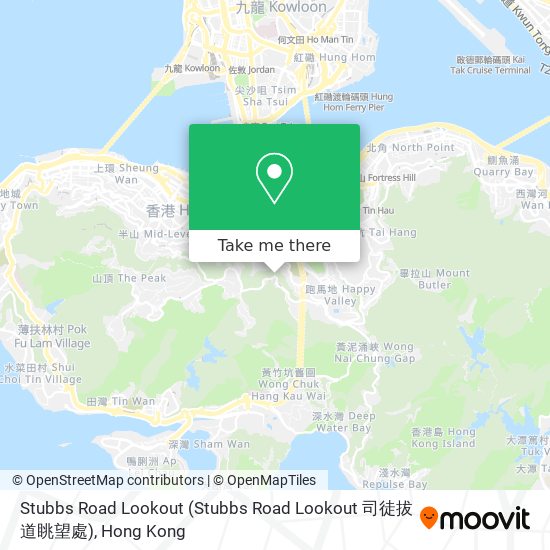 Stubbs Road Lookout map