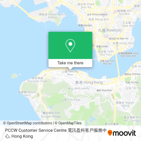 PCCW Customer Service Centre 電訊盈科客戶服務中心地圖
