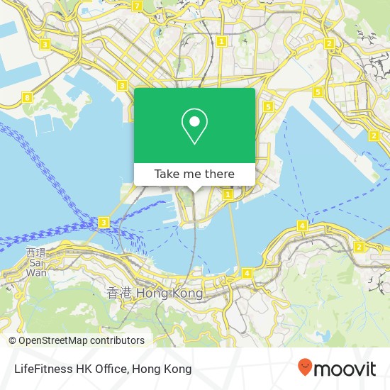 LifeFitness HK Office map