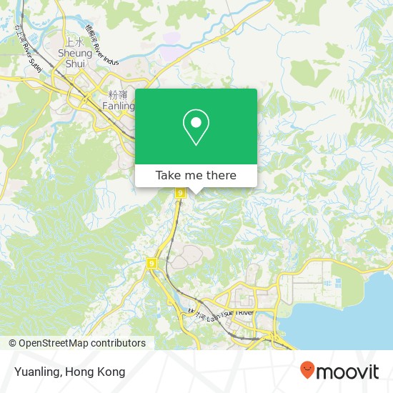 Yuanling map