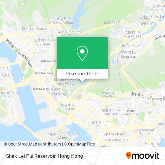 Shek Lei Pui Reservoir map