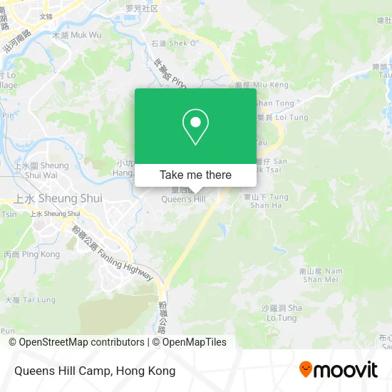 Queens Hill Camp map