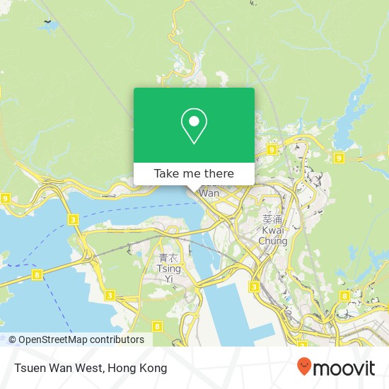Tsuen Wan West map