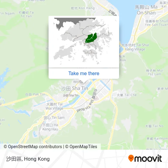 沙田區 map