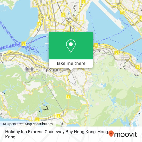Holiday Inn Express Causeway Bay Hong Kong地圖