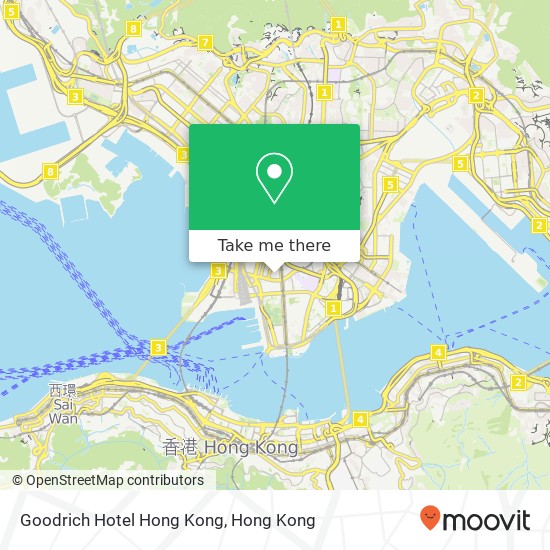 Goodrich Hotel Hong Kong map