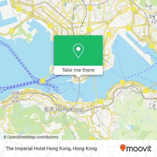 The Imperial Hotel Hong Kong map