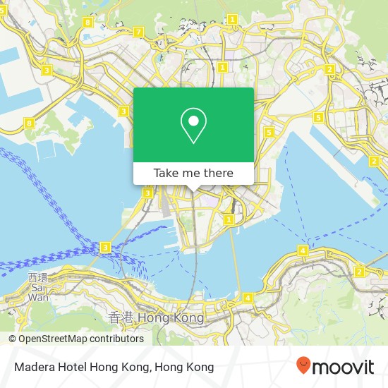 Madera Hotel Hong Kong map