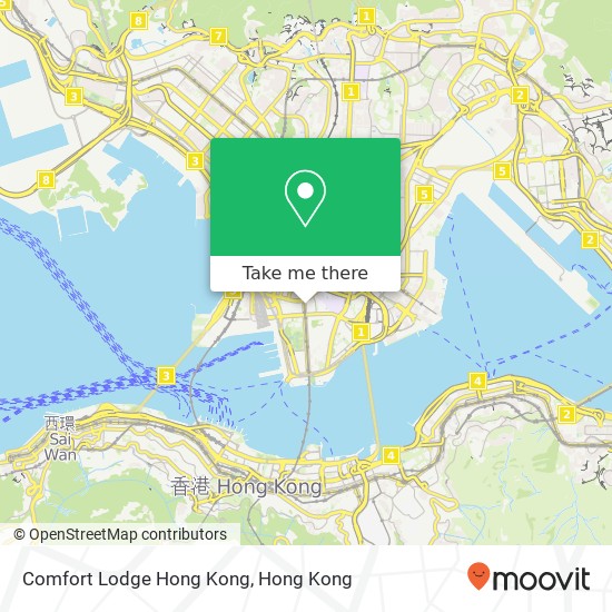 Comfort Lodge Hong Kong map