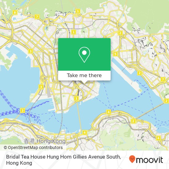Bridal Tea House Hung Hom Gillies Avenue South map