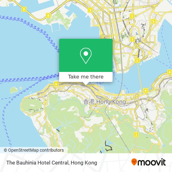 The Bauhinia Hotel Central map