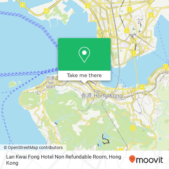 Lan Kwai Fong Hotel Non Refundable Room map