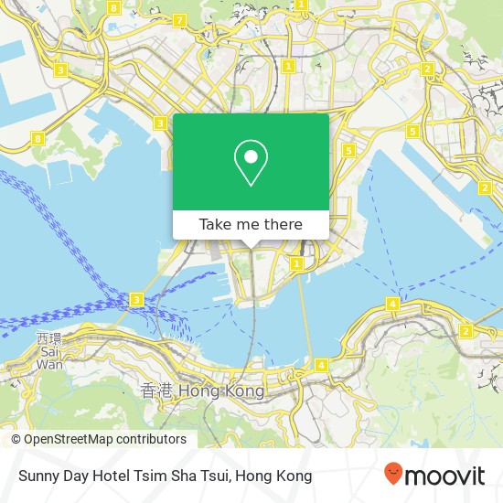 Sunny Day Hotel Tsim Sha Tsui map