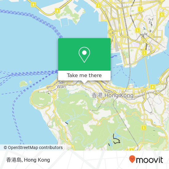 香港島 map