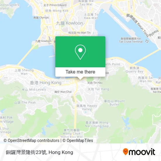 銅鑼灣景隆街23號地圖