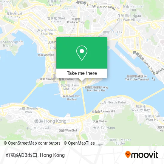 红磡站D3出口地圖
