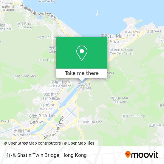 孖橋 Shatin Twin Bridge map