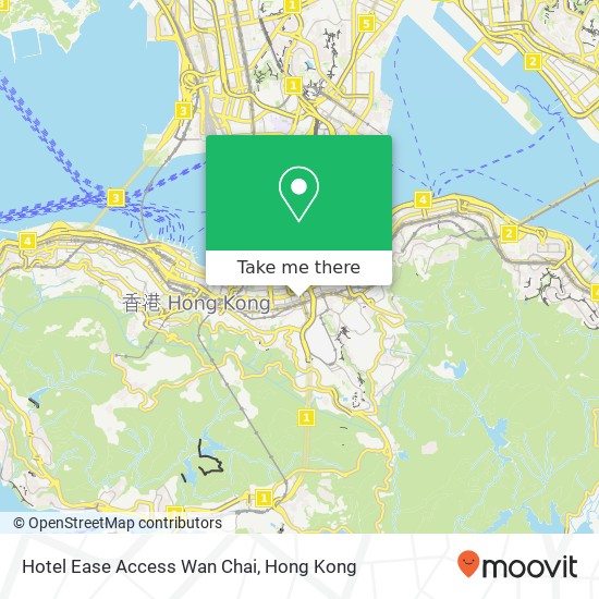 Hotel Ease Access Wan Chai map