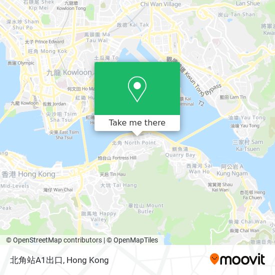 北角站A1出口 map
