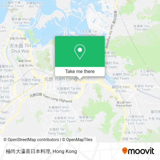 極尚大瀛喜日本料理地圖
