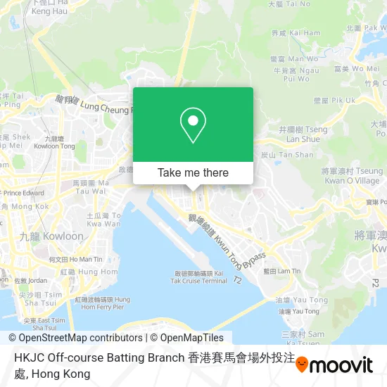 HKJC Off-course Batting Branch 香港賽馬會場外投注處地圖