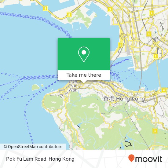 Pok Fu Lam Road map