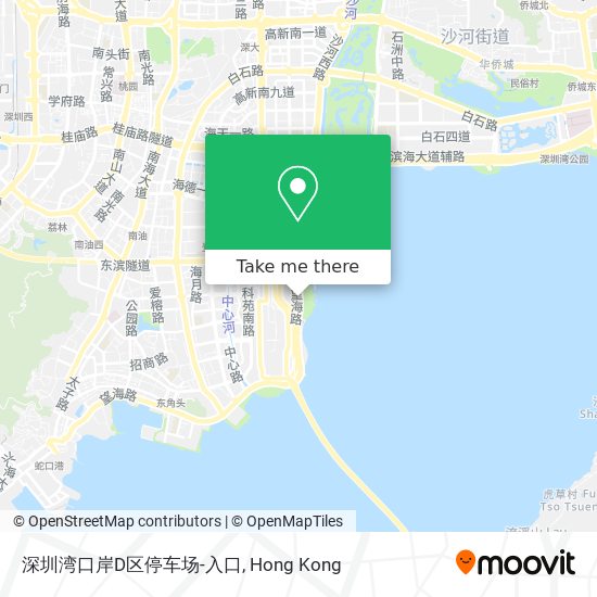 深圳湾口岸D区停车场-入口 map