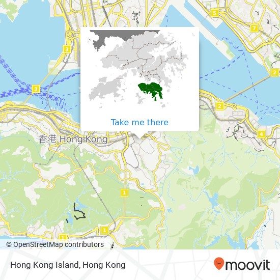 Hong Kong Island map