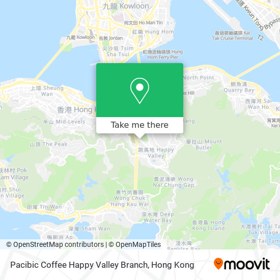 Pacibic Coffee Happy Valley Branch map