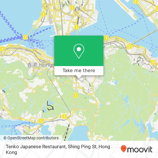 Tenko Japanese Restaurant, Shing Ping St map