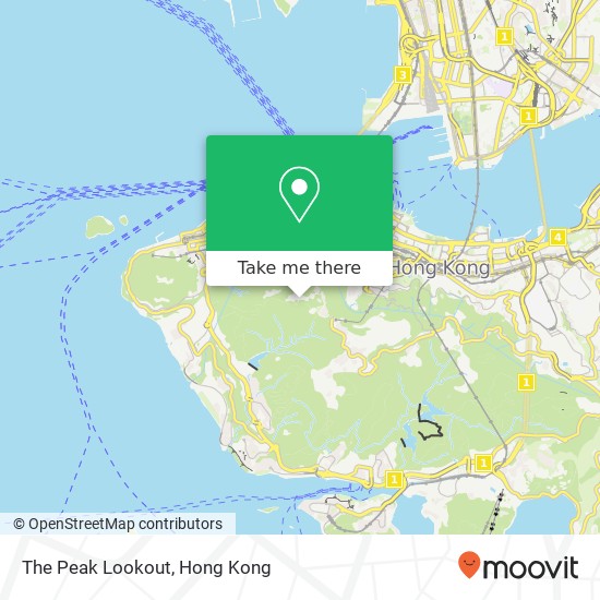 The Peak Lookout, 晨運徑 山頂 map