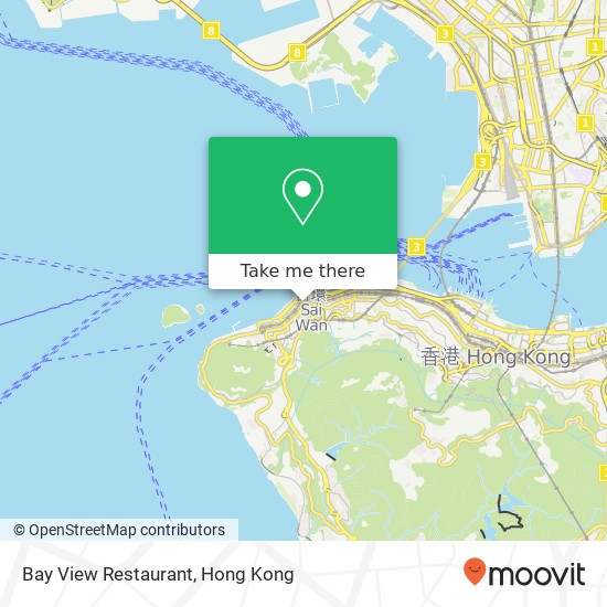 Bay View Restaurant, 香港特别行政区 map