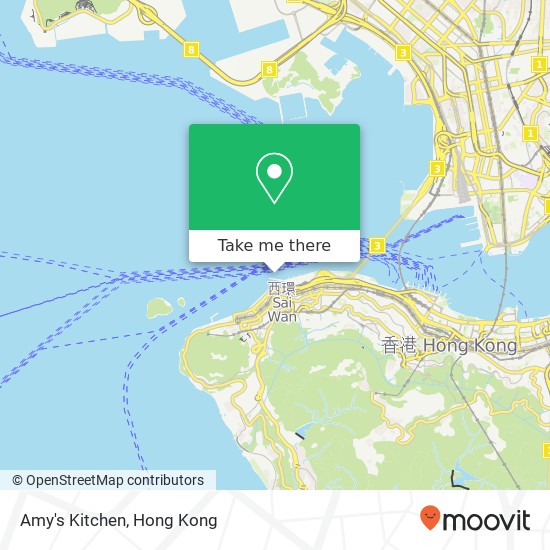 Amy's Kitchen, Des Voeux Rd W map