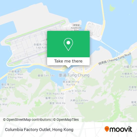 Columbia Factory Outlet map
