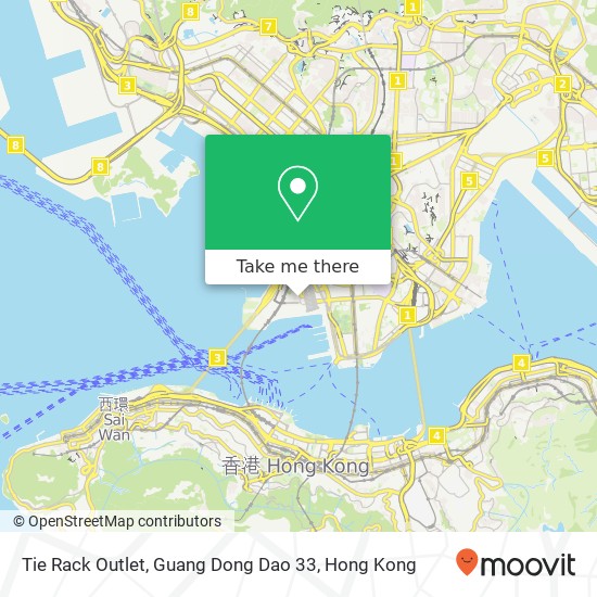 Tie Rack Outlet, Guang Dong Dao 33 map