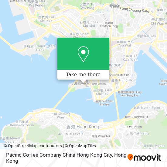 Pacific Coffee Company China Hong Kong City map