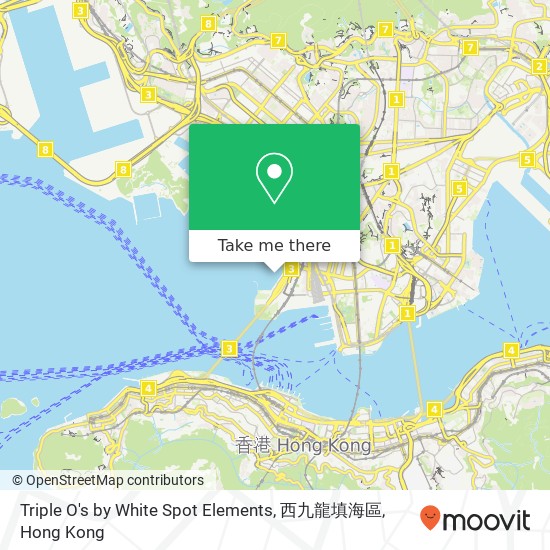 Triple O's by White Spot Elements, 西九龍填海區 map