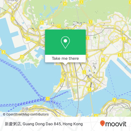 新慶粥店, Guang Dong Dao 845 map