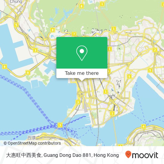 大惠旺中西美食, Guang Dong Dao 881 map