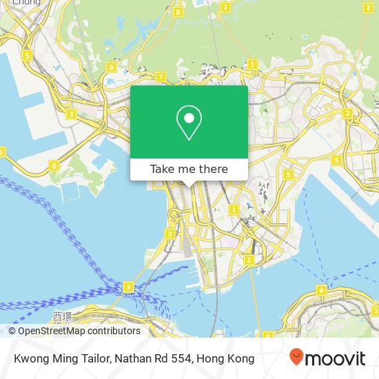 Kwong Ming Tailor, Nathan Rd 554 map