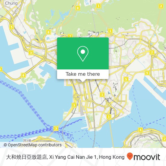 大和燒日亞放題店, Xi Yang Cai Nan Jie 1 map