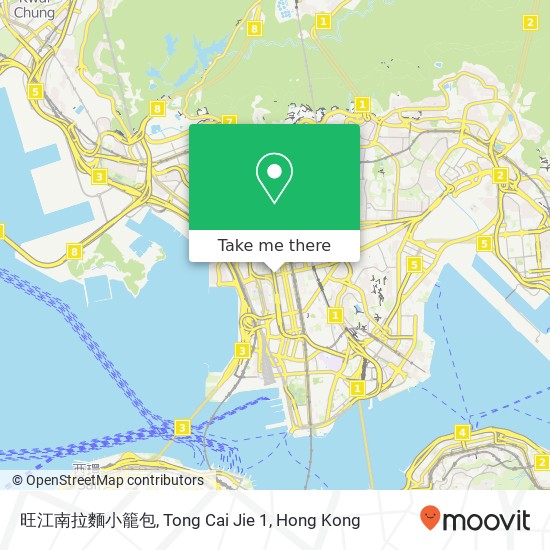 旺江南拉麵小籠包, Tong Cai Jie 1 map