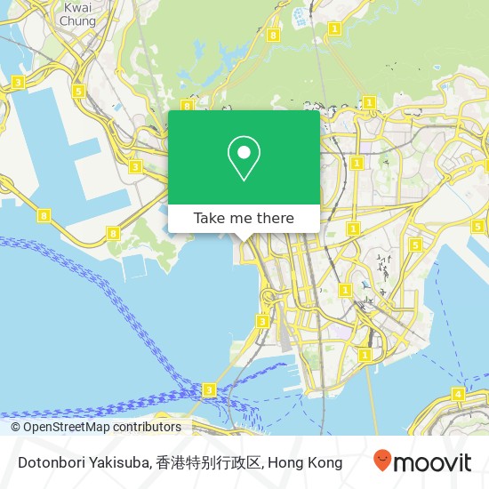 Dotonbori Yakisuba, 香港特别行政区 map